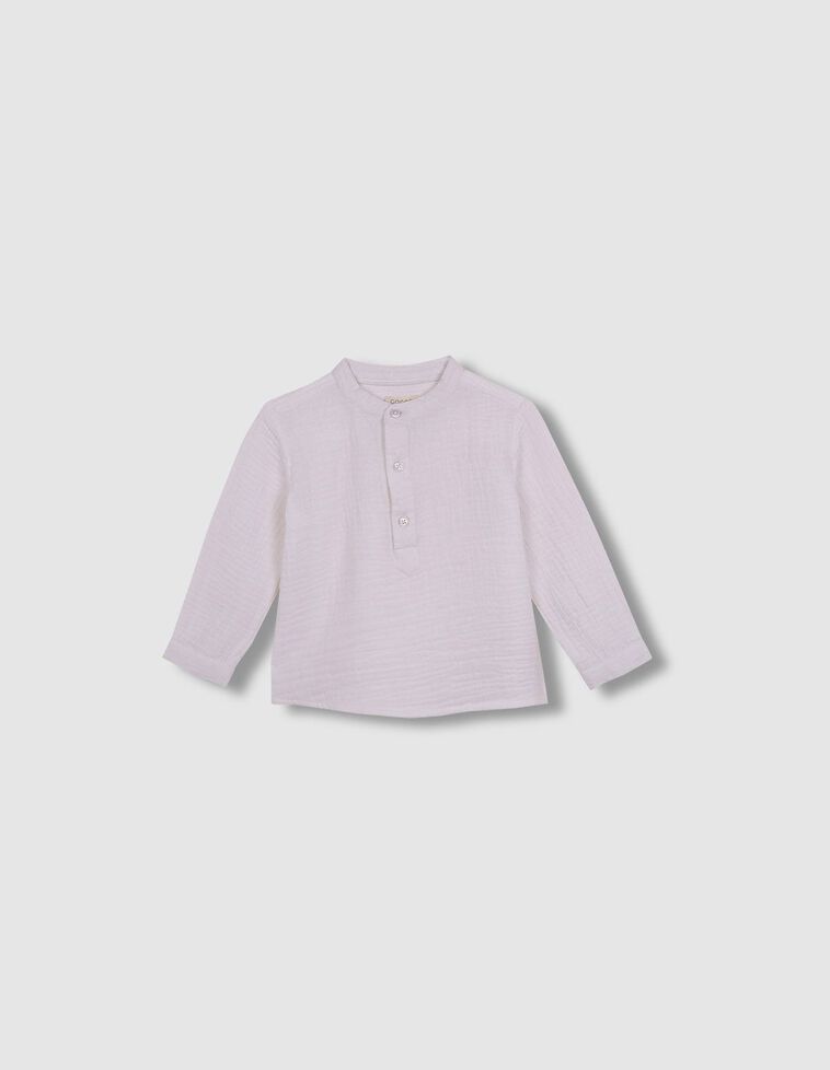 Camisa mao panadera de gasa blanco