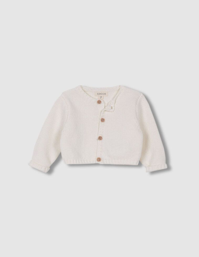 Chaqueta de punto blanco roto