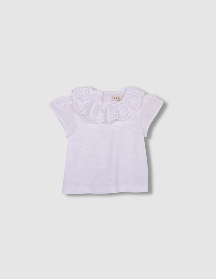 Camiseta mezcla con popelín blanco