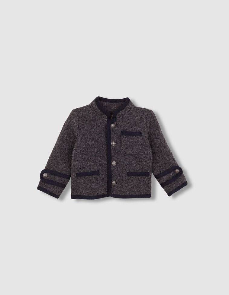 Chaqueta austriaca de lana gris
