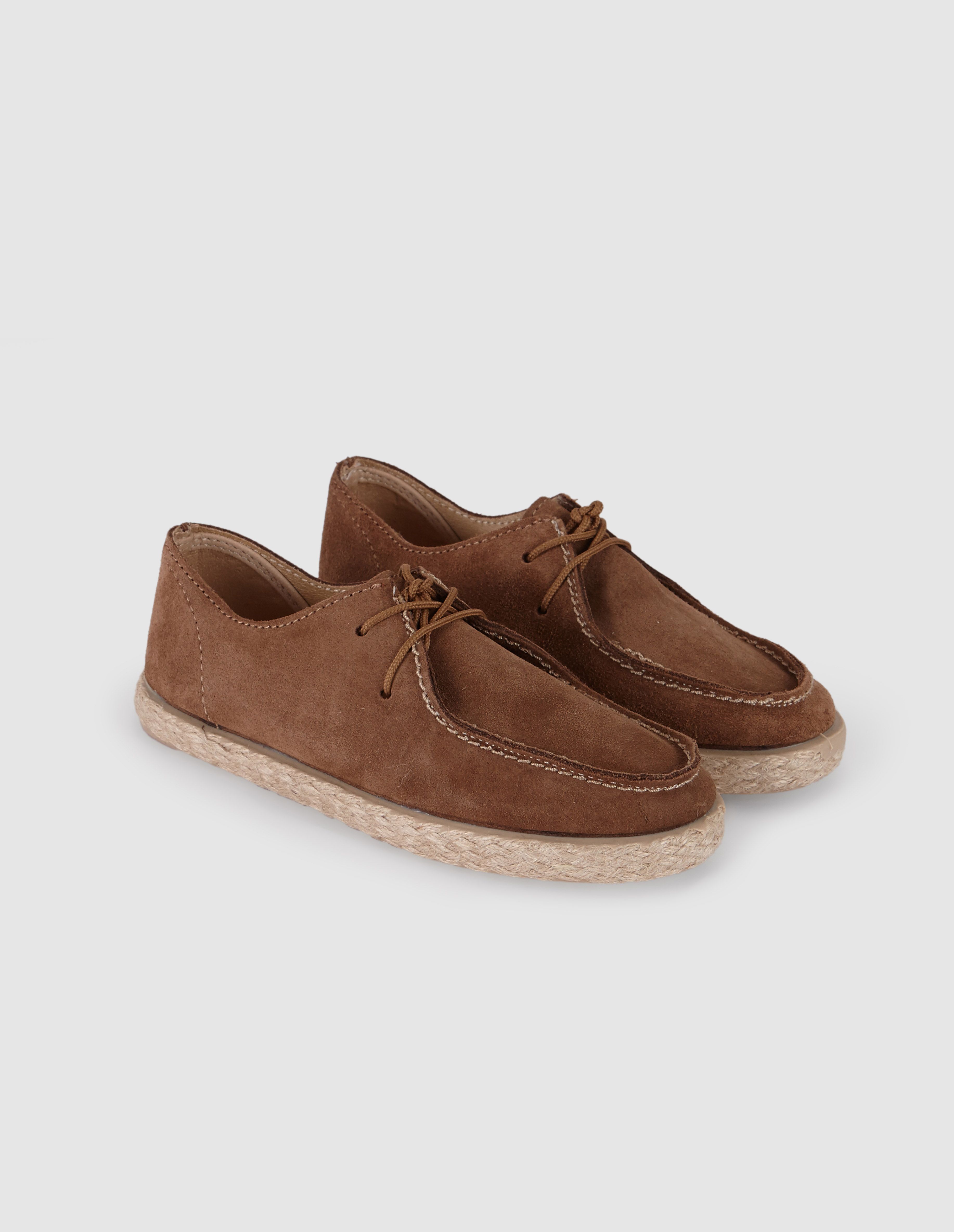Zapato ante cordones camel para ni o Gocco