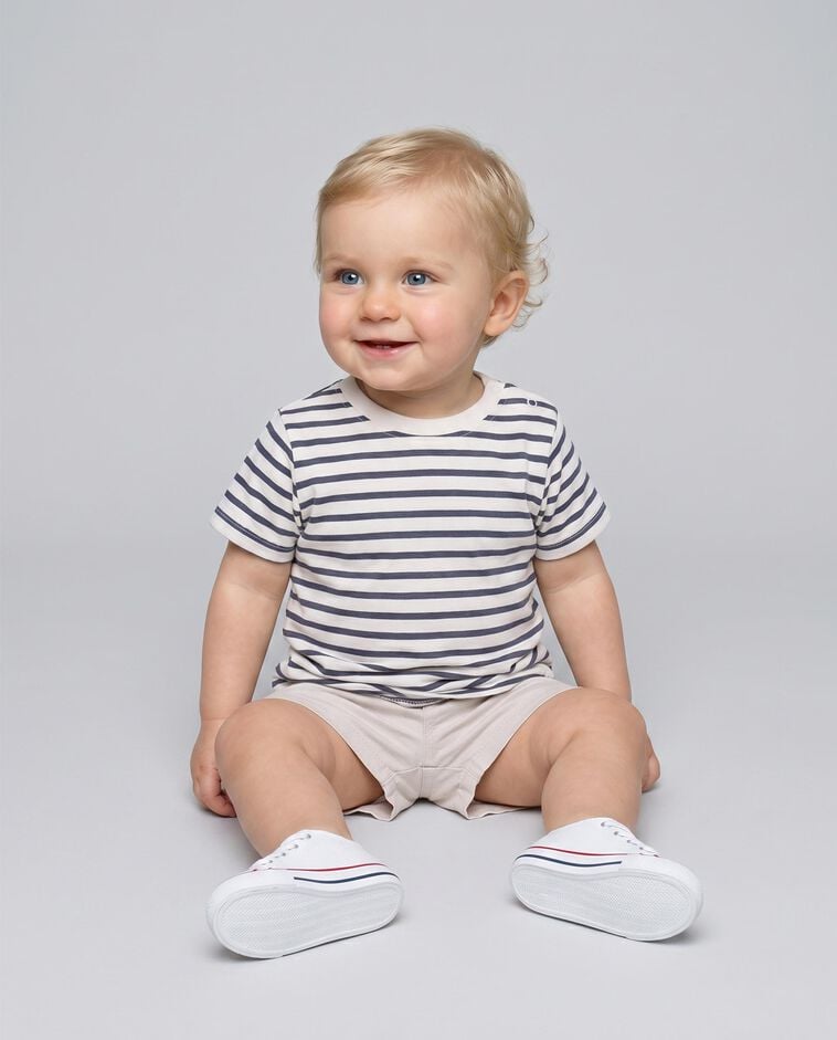 Camiseta marinera blanco