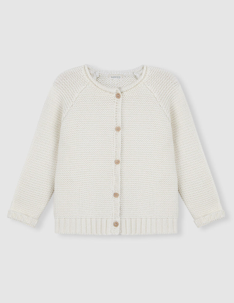 Chaqueta cruda punto bobo