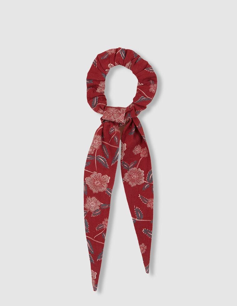 Coletero estampado flores granate