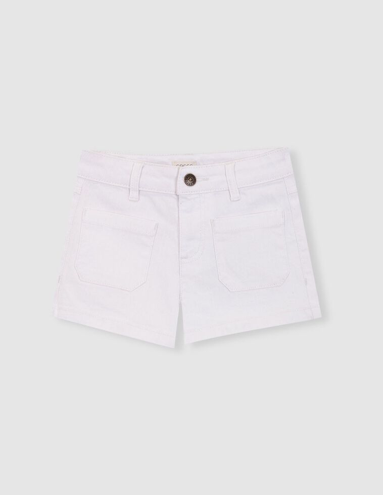 pantalón corto blanco
