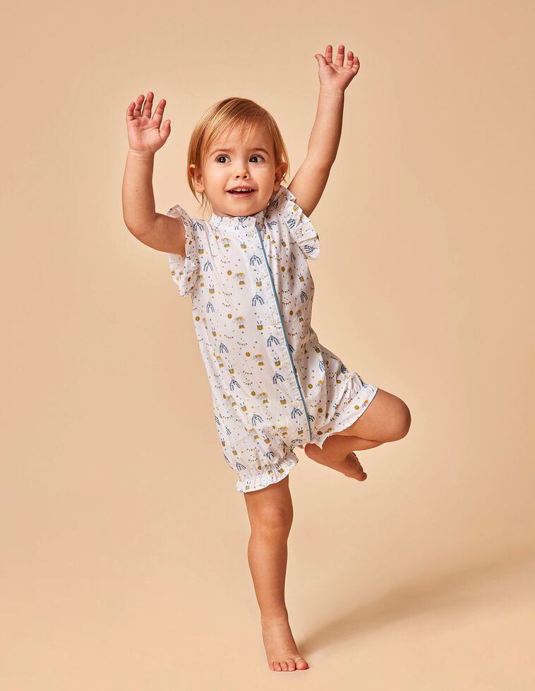 Pijama corto con estampado de circo