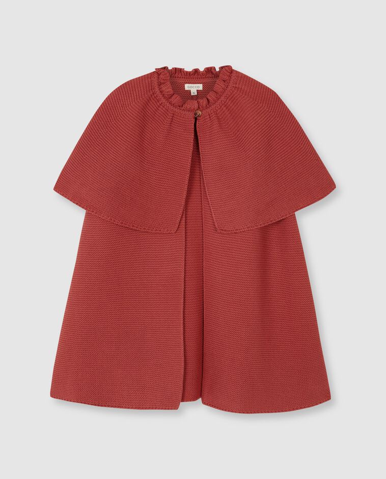 Chaqueta capa coral oscuro