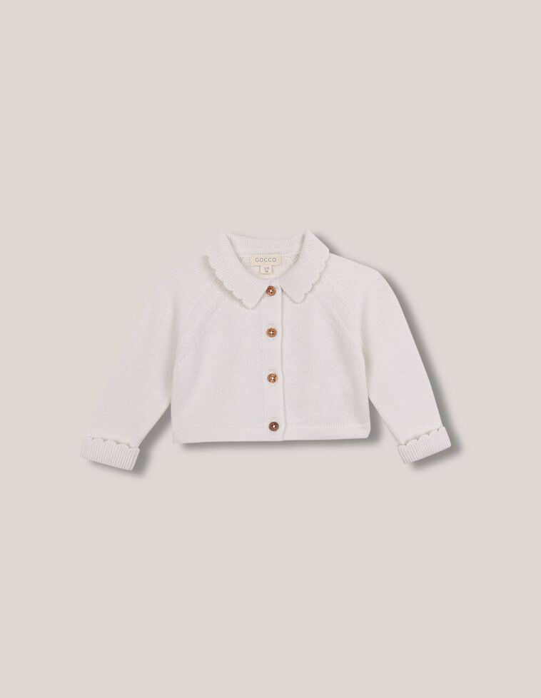 Chaqueta ondas crudo con lana