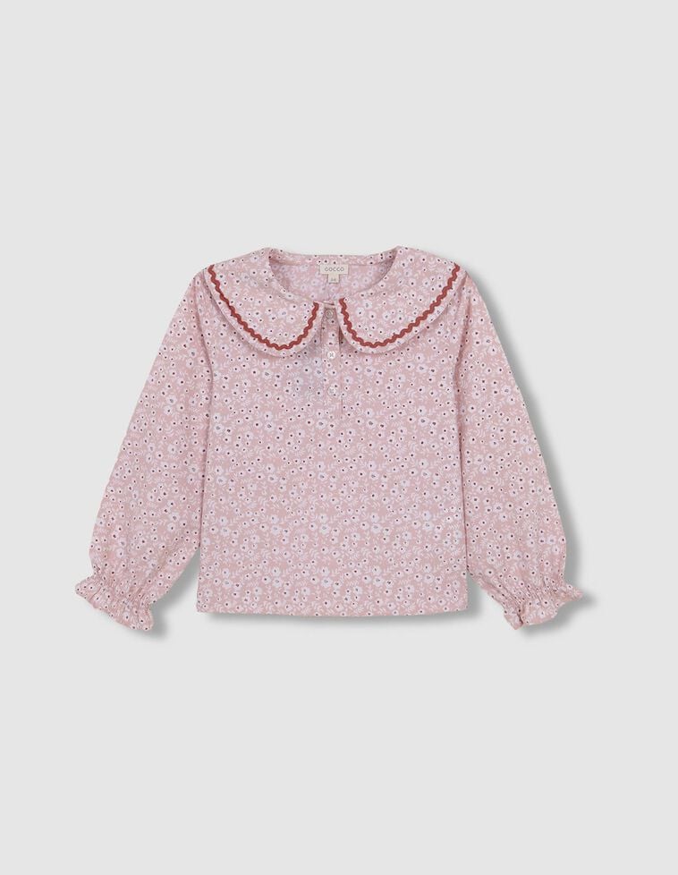 Pijama estampado de flores rosa