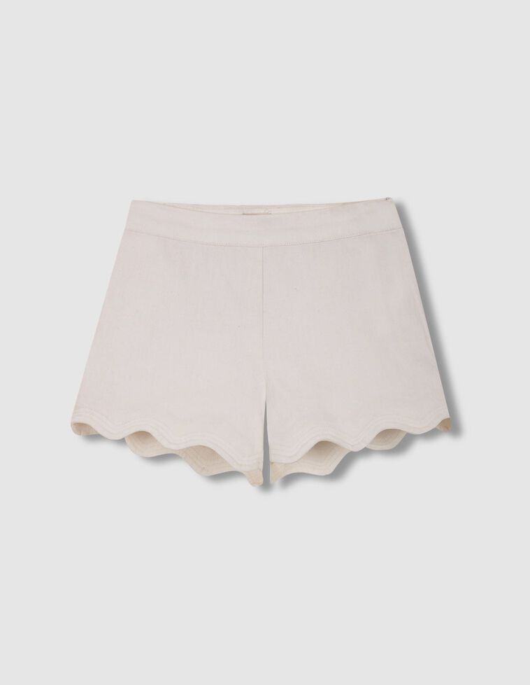 Pantalón corto bajo ondas blanco