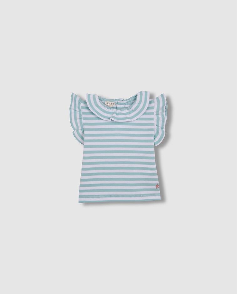 Camiseta de rayas verde