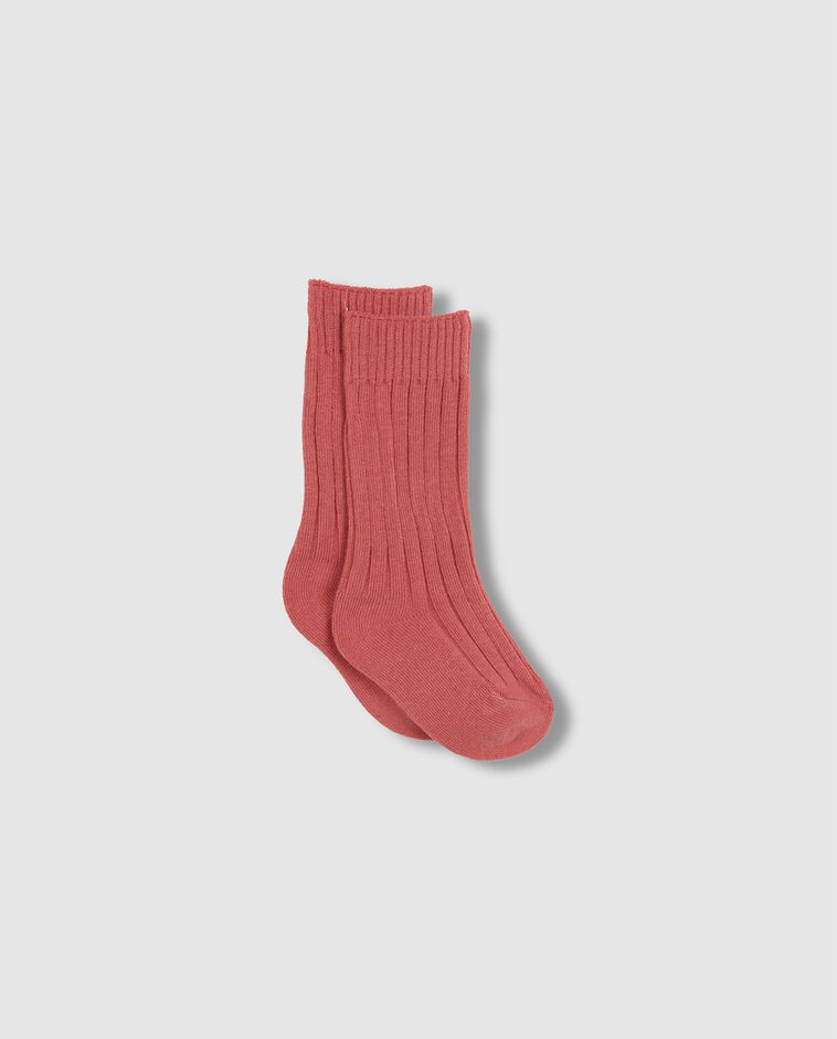 Calcetin b&aacute;sico canal&eacute; rosa