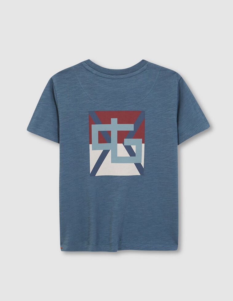 Camiseta Petroleo Claro Con Print  Petroleo Claro