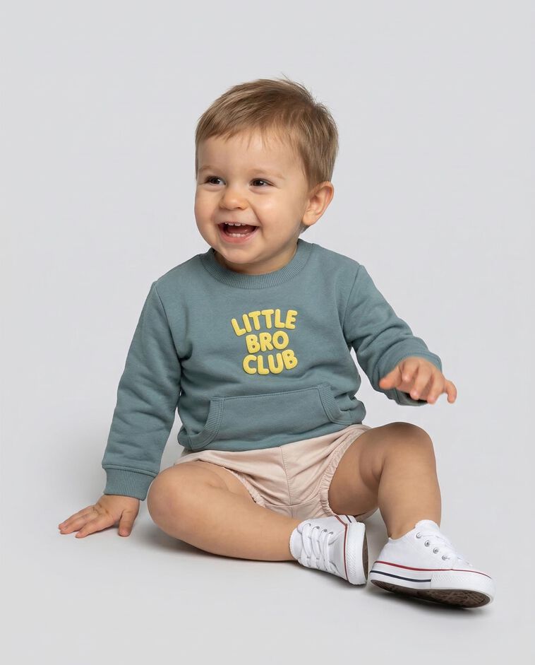 Sudadera little bro verde