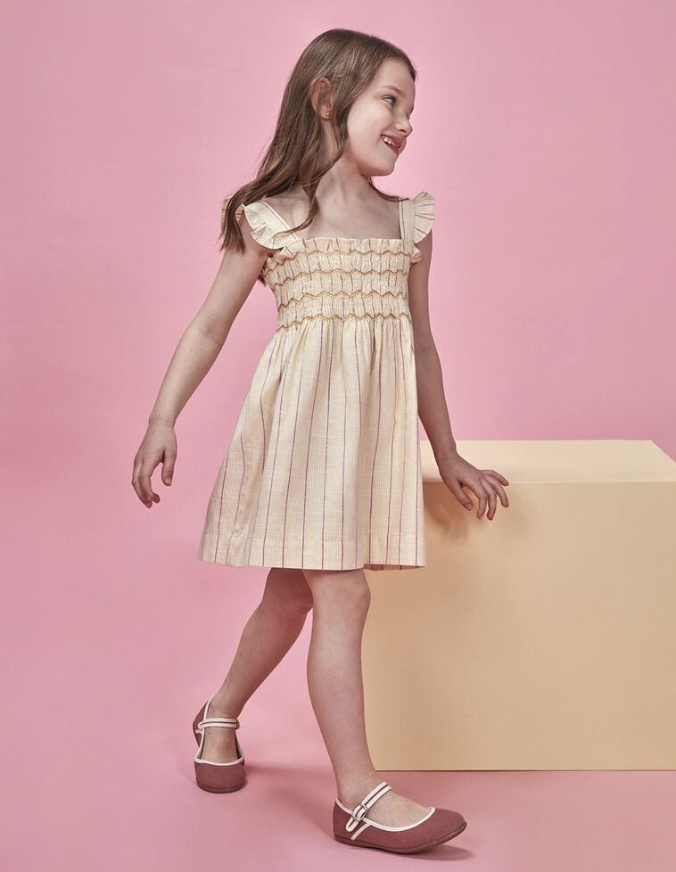 Vestido de rayas blanco