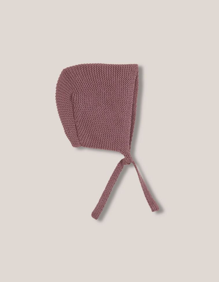 Capota punto bobo con lana morado Capota punto bobo con lana morado