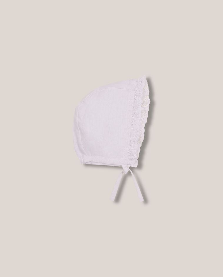 Capota lino con volante blanco