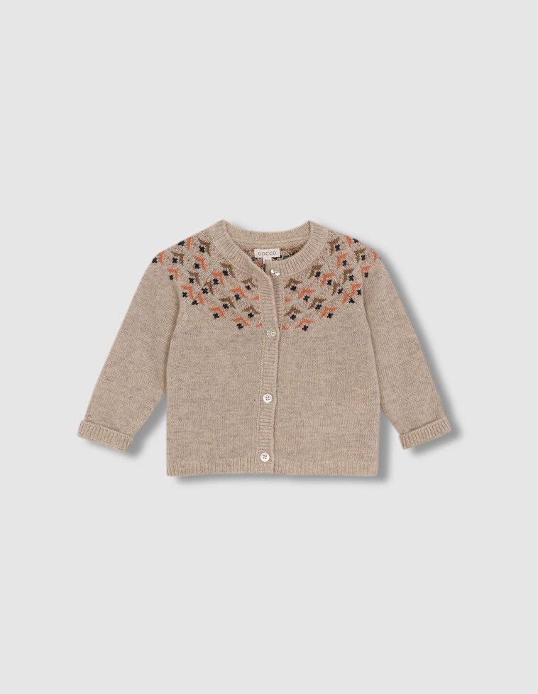 Chaqueta con greca piedra