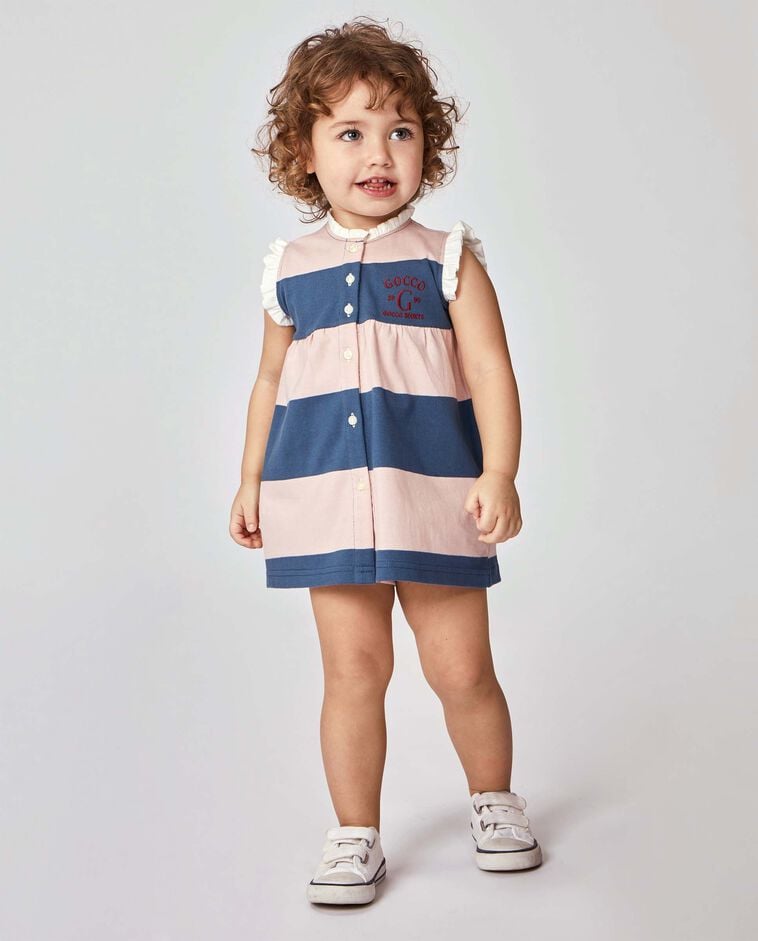 Vestido polo de rayas azul oscuro