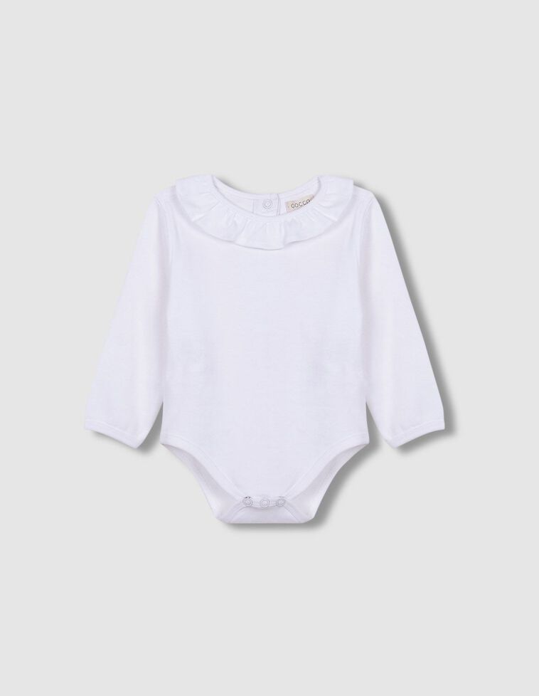 Polo Body Con Cuello Volante. Blanco Optico