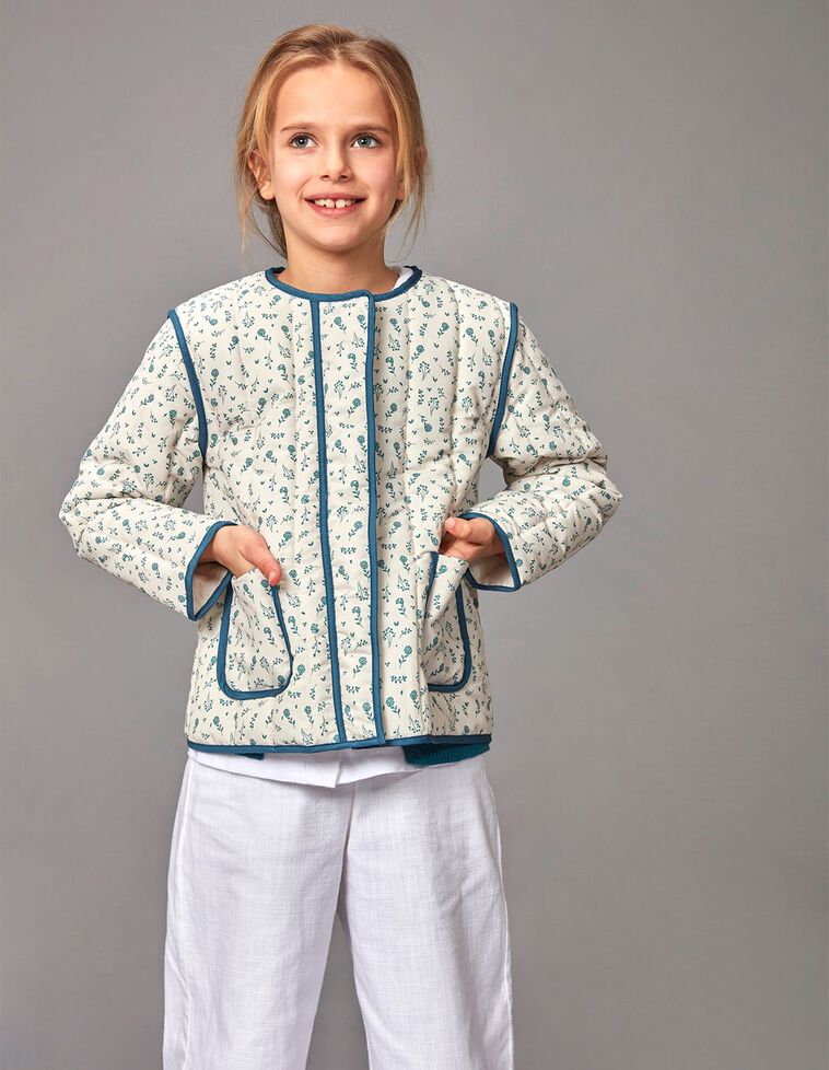 Chaqueta acolchada blanco roto