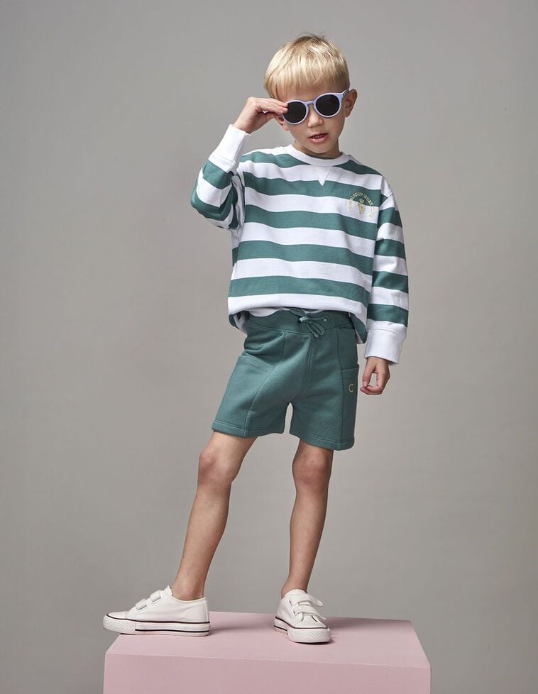 Sudadera con print blanco