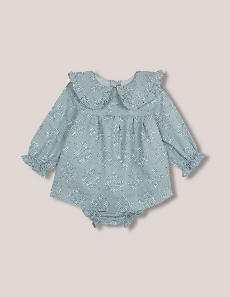 Vestido estampado azul claro