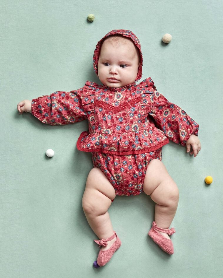 Conjunto de flores coral