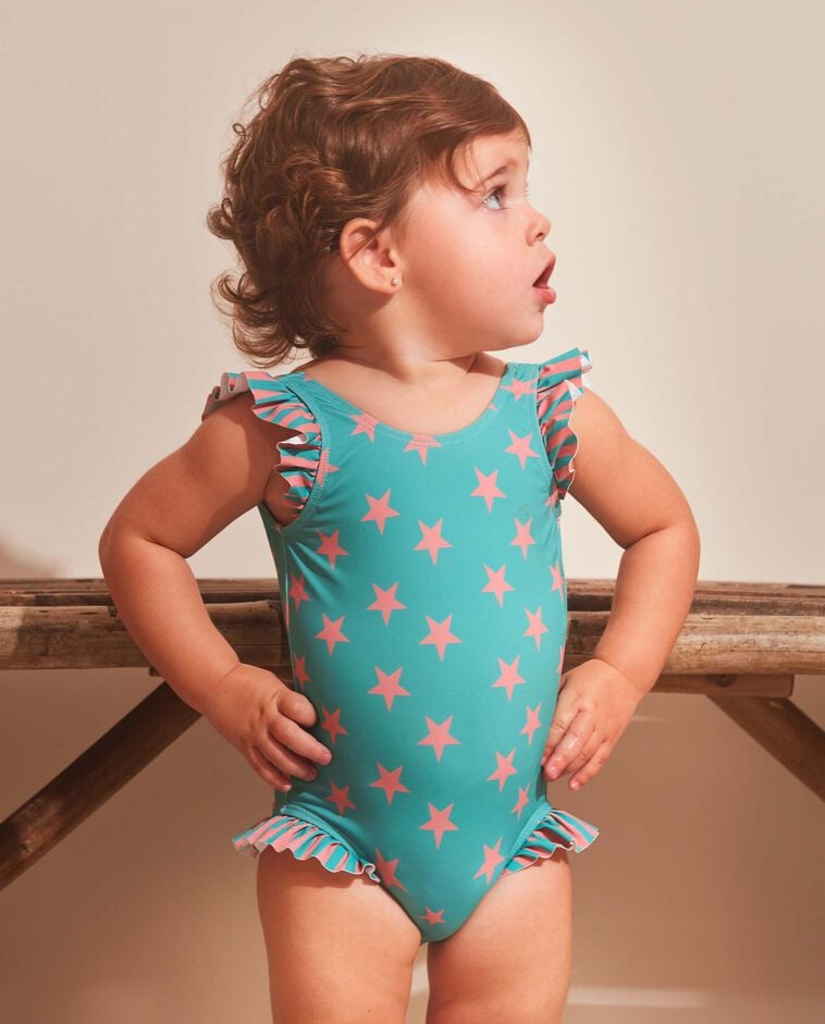 Ba&ntilde;ador de estrellas azul verdoso