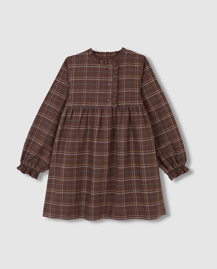 Vestido de cuadro gales gris ni&ntilde;a