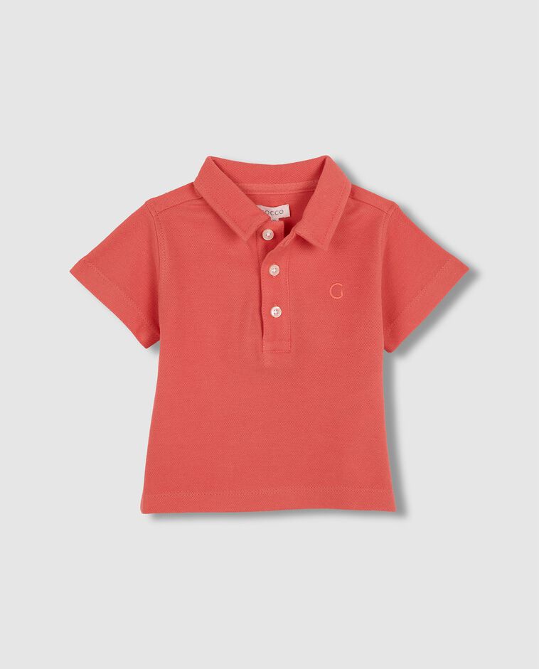 Polo b&aacute;sico de piqu&eacute; rosa