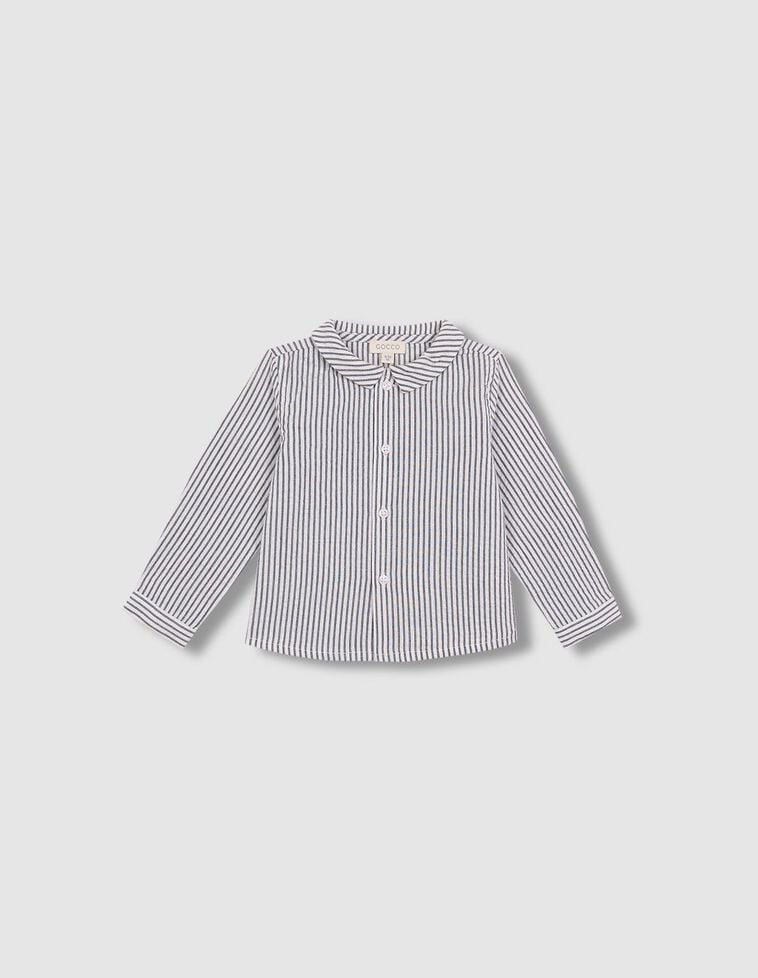 Camisa de rayas azul claro
