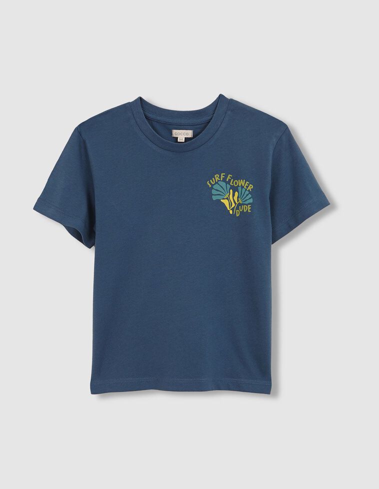 Camiseta manga corta surf flower azul