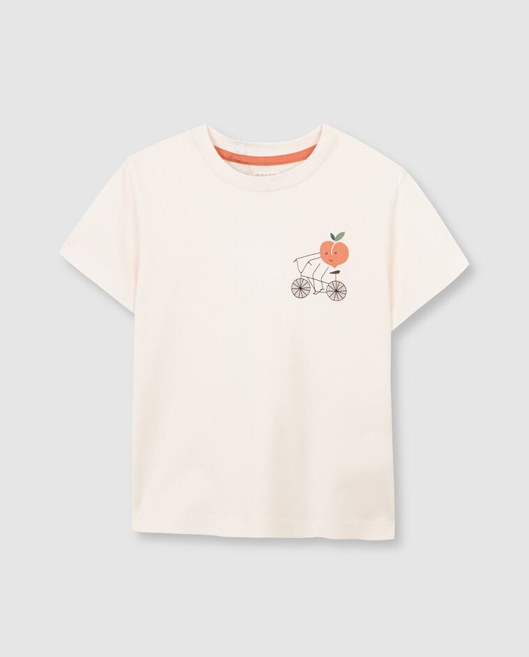 Camiseta con print blanco