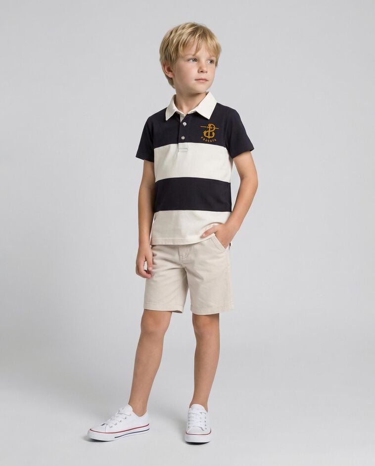 Polo rayas azul marino