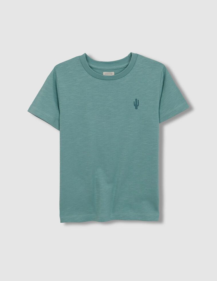Camiseta estampada verde