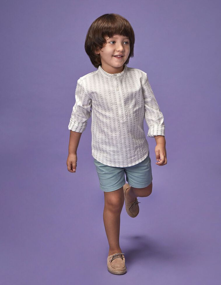 Camisa de dobby blanco