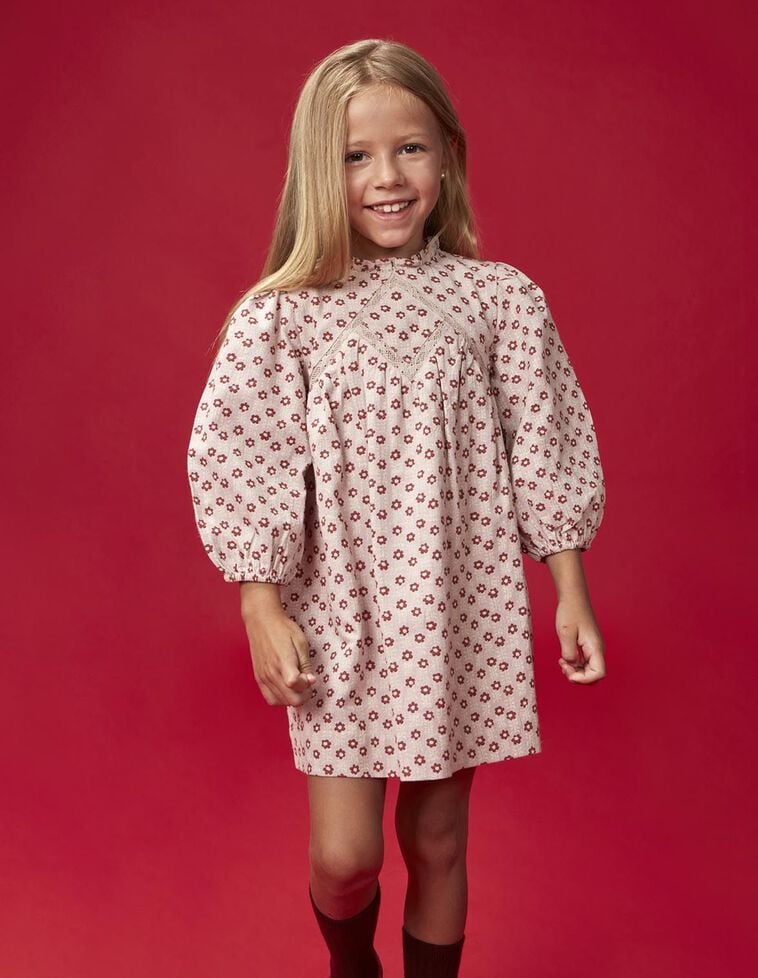 Vestido flores lila