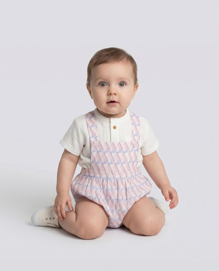 Ranita estampado geom&eacute;trico rosa