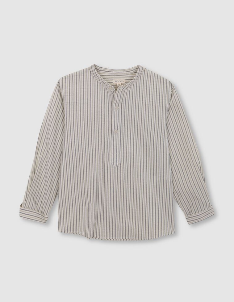Camisa cuello mao tapeta corta verde