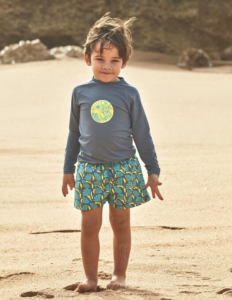 Camiseta proteccion upf 50+ waves azul