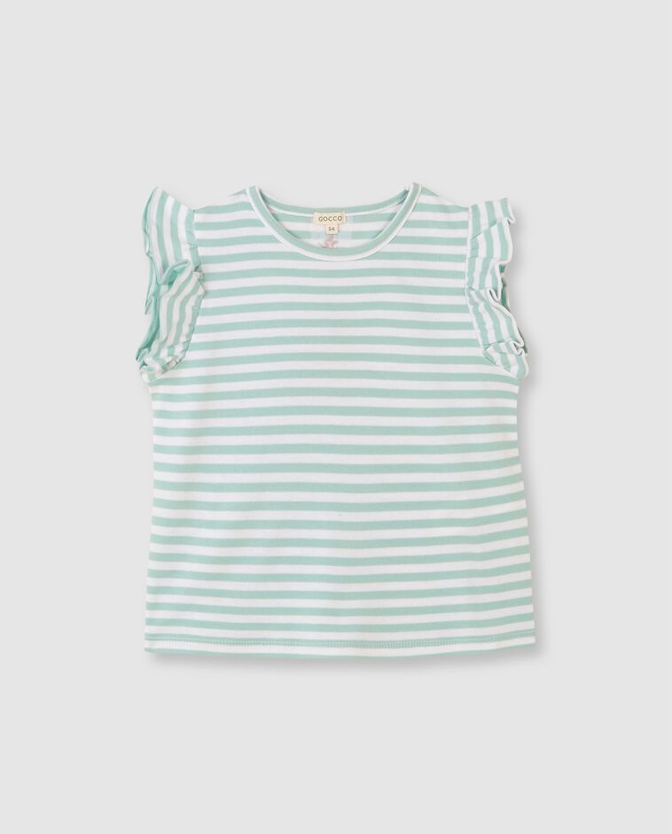 Camiseta de rayas verde