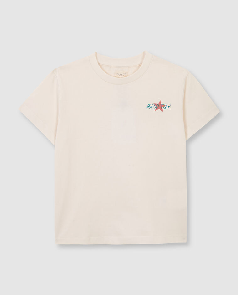 Camiseta con estrella blanco