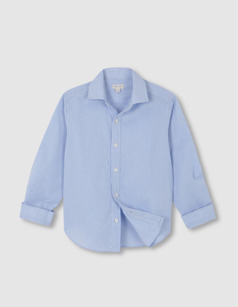 Camisa para corbata azul claro