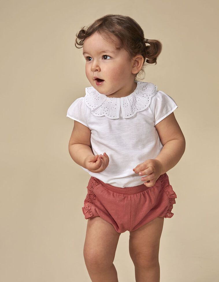 Pantalón bombacho de punto  rosa