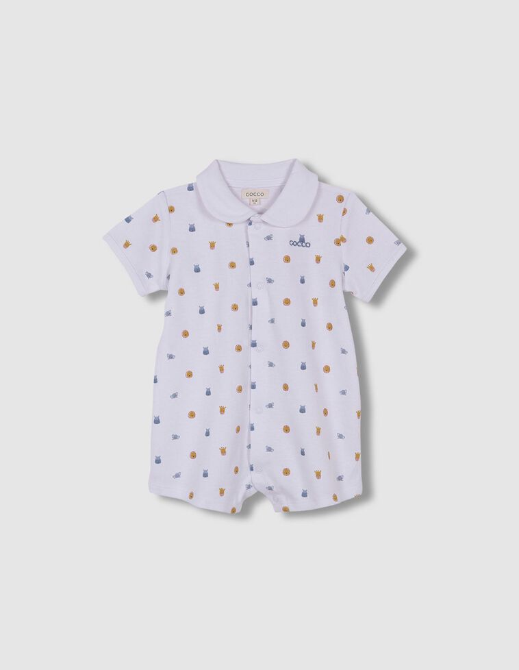 Pijama estampado blanco 