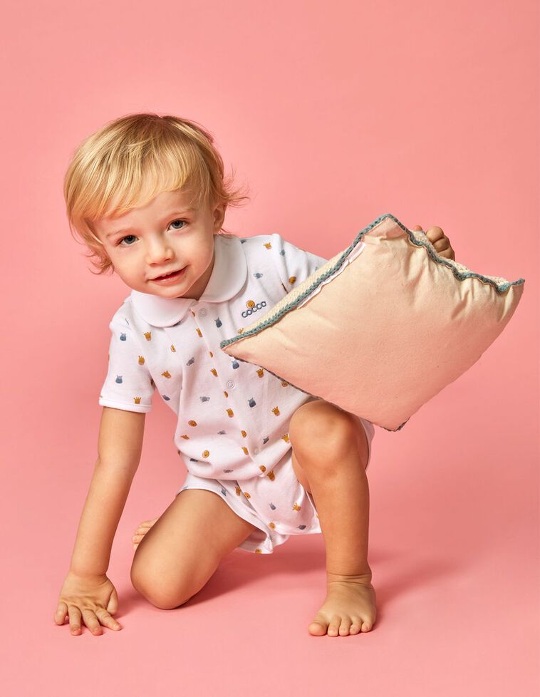 Pijama estampado blanco 
