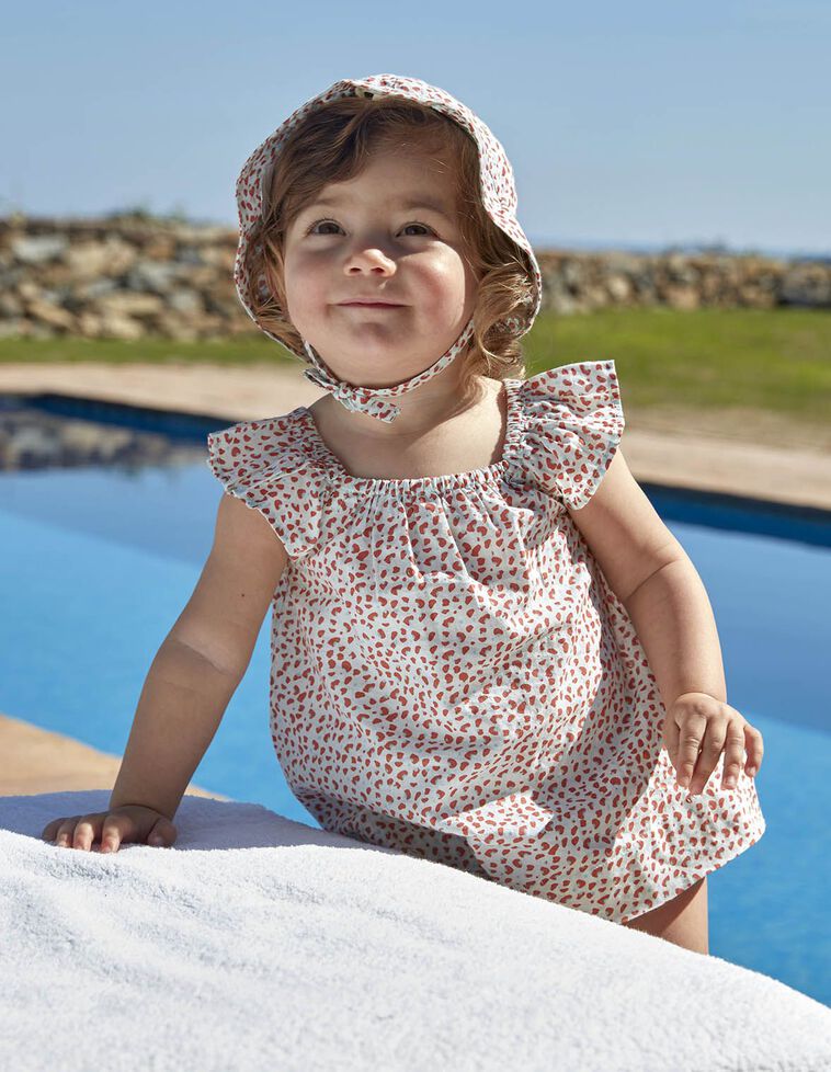 Vestido playa animal print rosa