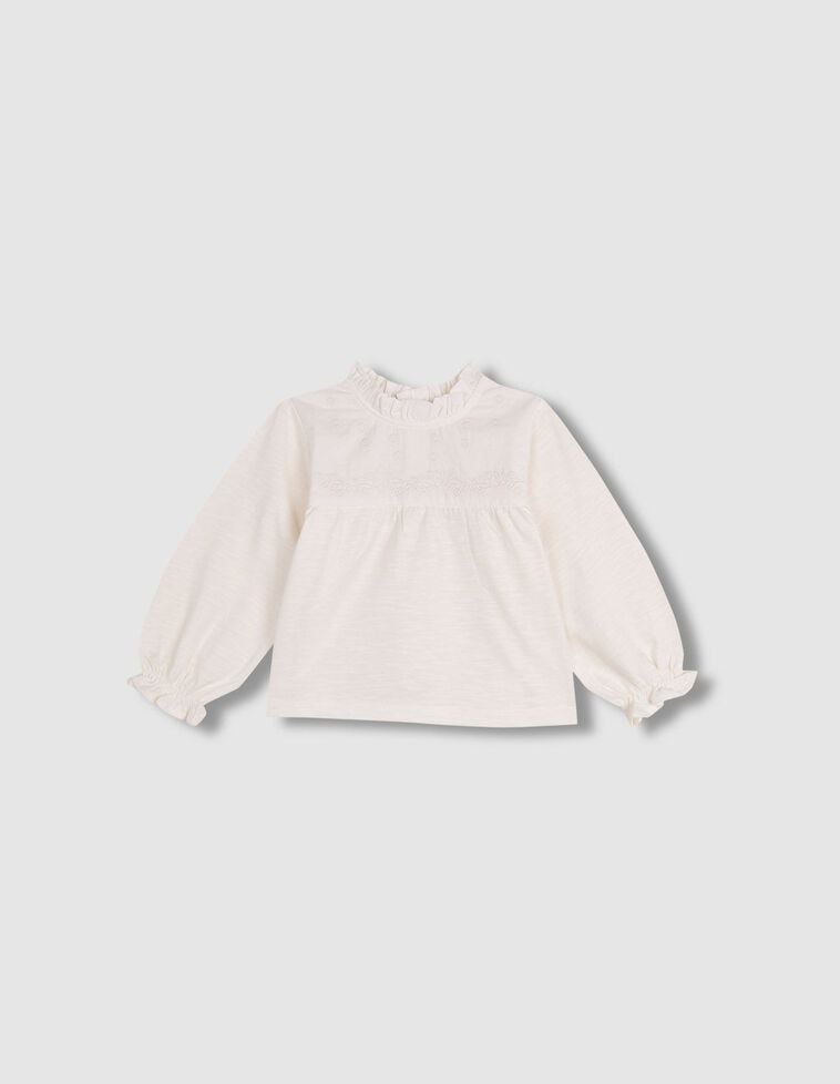 Camiseta bordada blanco