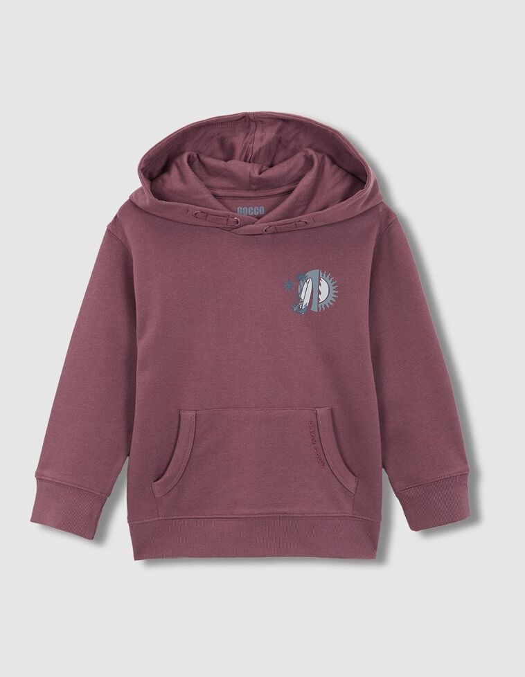Sudadera iconic print berenjena